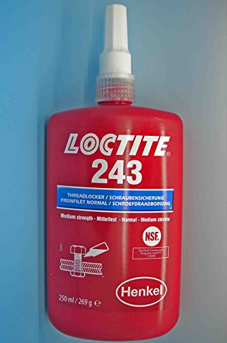 Loctite 243 x 250 ml de fijador de rosca, dureza media, estilo original de la UE