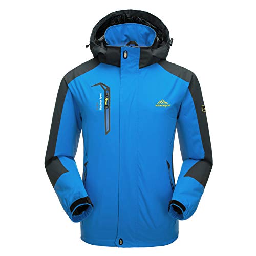 MAGCOMSEN Chaqueta resistente al agua para hombre con capucha Softshell al aire libre resistente al viento de montaña senderismo chaquetas de trabajo