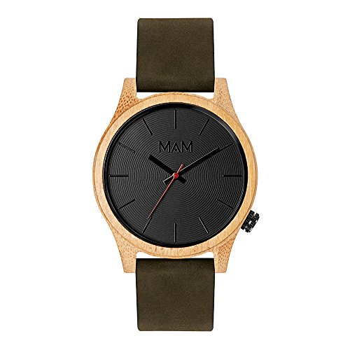 MAM Originals · Quail Green | Reloj de Hombre | Diseño Minimalista | Reloj de Madera de bambú sostenible