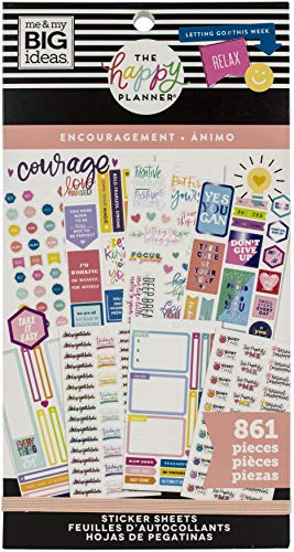 ME & MY BIG IDEAS Happy Planner STCKRS, Encouragement, 861/Pkg, talla única