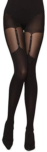 Merry Style Medias Pantys con Estampado Lencería Mujer MS 260 40 DEN(Negro, XL)