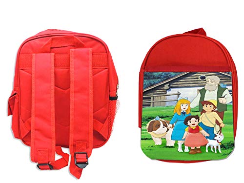 MOCHILA ROJA SERIE ANTIGUA DE HEIDI ANIME backpack rucksak