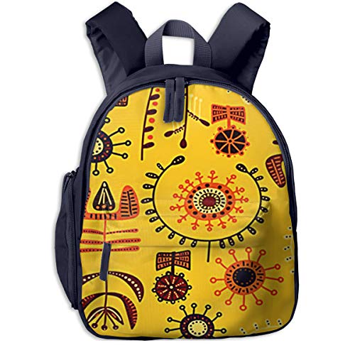 Mochilas Infantiles, Bolsa Mochila Niño Mochila Bebe Guarderia Mochila Escolar con Rojo Etnico Material Antiguo para Niños de 3 A 6 Años de Edad