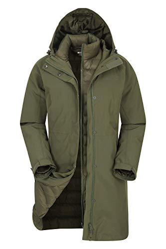 Mountain Warehouse Chaqueta Larga de Invierno 3 en 1 para Mujer de Alaskan Caqui 40