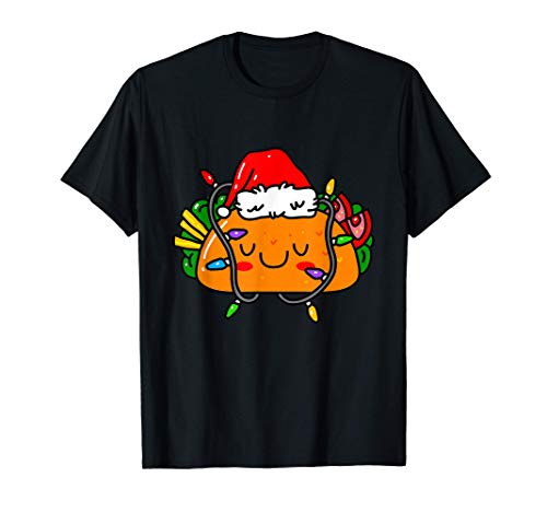 Navidad Taco Amante Regalo Mexicano Árbol De Navidad Lindo Camiseta