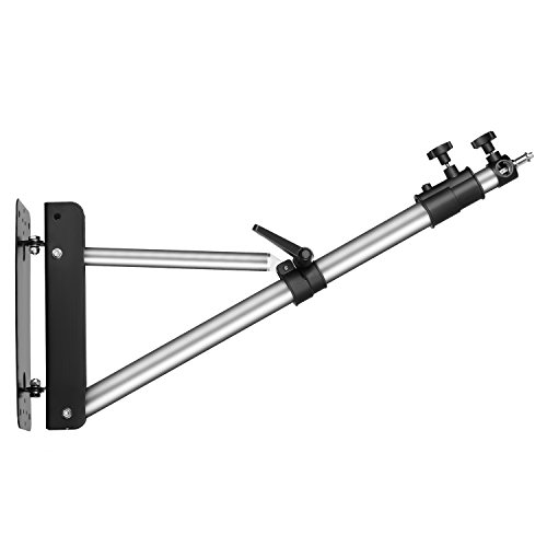 Neewer – MAX Altura 49 "/125 cm Montaje en Pared Brazo para Estudio fotográfico lámpara de vídeo, Monolights, Paraguas, reflectores