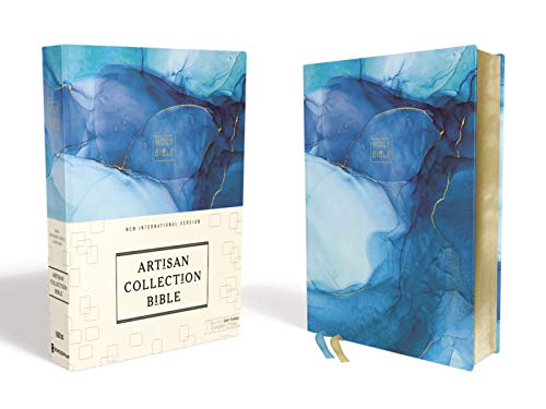 NIV, Artisan Collection Bible, Cloth over Board, Blue, Art Gilded Edges, Red Letter Edition, Comfort Print