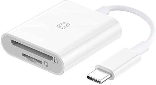 nonda Lector de Tarjetas USB-C a SD/MicroSD, Adaptador de Tarjeta Tipo C Thunderbolt 3 Lector de Tarjetas de Memoria SD/TF para iPad Pro 2019/2018, MacBook Pro 2019/2018 y más Dispositivos Tipo C