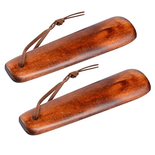 OFKPO 2 Pcs Calzador de Madera para Viaje, Zapatos