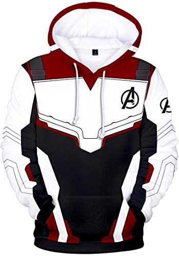 OLIPHEE Sudaderas con Capucha de Guerrero cuántico de Avengers: Endgame para niños jh-2XS