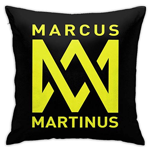OLYIE Marcus & Martinus Decorative Pillowcase Square Pillowcase Cushion Cover Personalized Pillowcase, 18x18 Inches