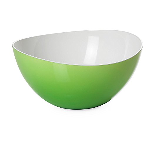 Omada Design Ensaladera/tazón en plástico irrompible de dos tonos, Made In Italy, diámetro 26 cm, capacidad de 3.5 litros, apto para lavavajillas, Trendy Line