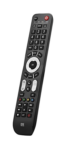 One For All Evolve 4 - Mando a Distancia (Cable, DTT, DVD/BLU-Ray, Consola de Juegos, Sistema de Cine en casa, IPTV, Sat, STB, Smartphone, IR inalámbrico, Botones, Negro)