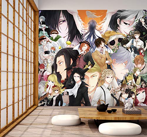 Papel pintado 3D Bungo Stray Dogs Team 2012 de Japón Anime Game Mural de pared extraíble | Papel pintado autoadhesivo grande, Reino Unido Angelia (necesita pegamento), 520 x 290 cm (ancho x alto).