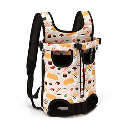 PETCUTE Mochilas para transportador Perros Grandes y Medianas Piernas Bolsa de Transporte para Mascotas Gatos Ajustable para para Caminatas, Viajes