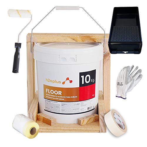 Pintura para Suelos Exterior e Interior · Floor Rojo 10Kg · Pintura para Suelos Garaje Privado · SIN Disolventes · Pinturas para Hormigon, Asfalto y Baldosa · Promoción Especial G