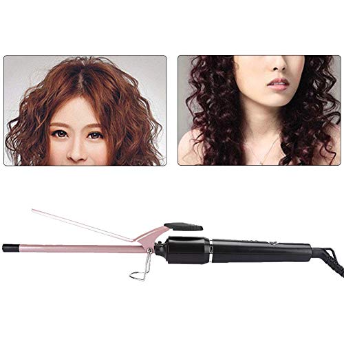 Plancha para rizar el cabello, Varita para rizar, Varita profesional para el cabello de 9 mm Rizador de cabello eléctrico Plancha de hierro ión negativo Herramienta para peinar el cabello para