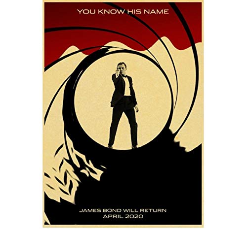 Póster Leyenda Británica James Bond 007 Carteles E Impresiones De Estrellas De Cine Clásicas Arte De La Pared Pintura De La Lona Imágenes Vintage Decoración Para El Hogar 50 * 70Cm Sin Marco