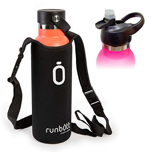 PracticDomus Kit Runbott de Tapón Sport con Boquilla de Silicona y Funda de Transporte con Asa Regulable