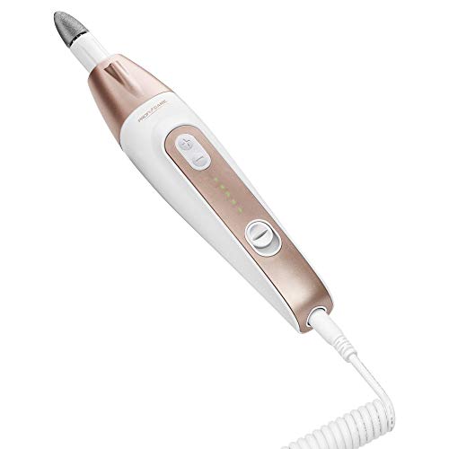 ProfiCare MPS 3004 - Set de manicura pedicura semi-profesional, 5000 rpm, 5 velocidades, 7 accesorios intercambiables, blanco