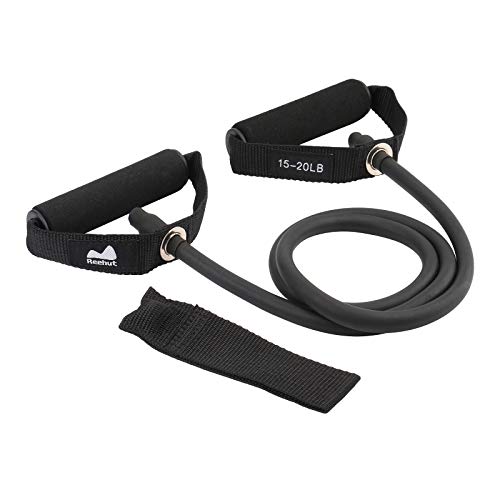 REEHUT Bandas Elásticas de Entrenamiento, Bandas de Resistencia para Fitness Cable de Ejercicio de Entrenamiento para Tonificación Muscular, Equipo de Ejercicio de Estiramientos para Yoga - Negro