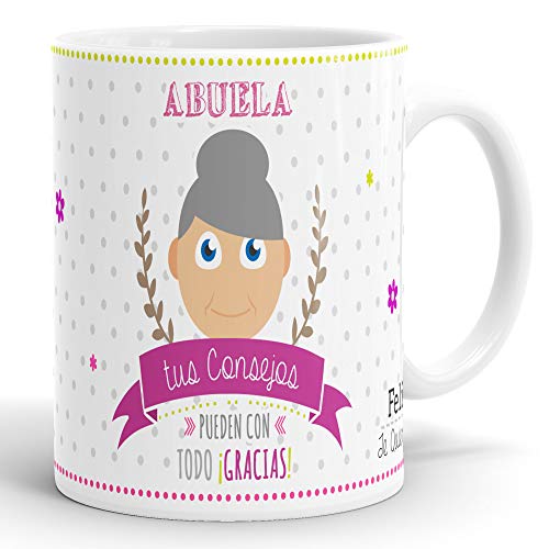 REGALOS ESTRELLA AZUL Taza Abuela, Regalos para Abuela Originales, Taza Desayuno Abuelas, Regalo Abuelas, Regalo para la Abuela (Abuela Tus Consejos)