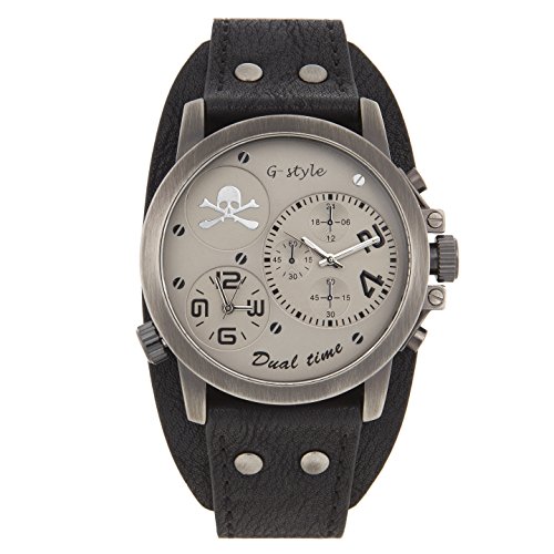 Reloj de Hombre G-Style Correa de Cuero Relojes Pulsera (GSS01)