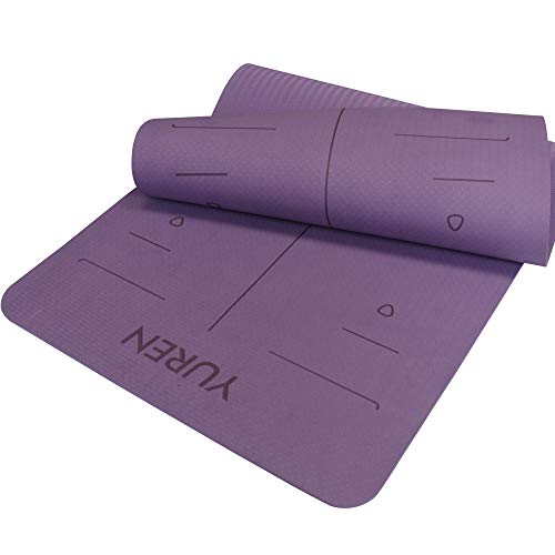 RYTMAT Esterilla Yoga Antideslizante 10mm de Grosor 185×80cm Esterilla Pilates TPE Ecológica para Ejercicios Fitness Gimnasio Entrenamiento