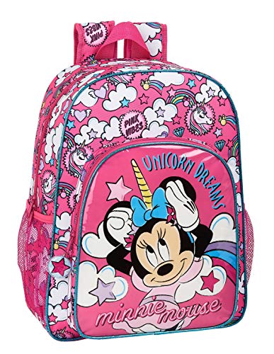 safta 612012180 Mochila Escolar de Minnie Mouse, Rosa, Único