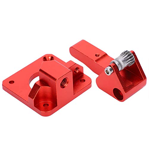 SALUTUYA Materiales metálicos Kit de extrusora de Impresora 3D Polea Doble Junta Doble con Estructura Simple Kit de extrusora de tamaño pequeño para CR-10S Rojo