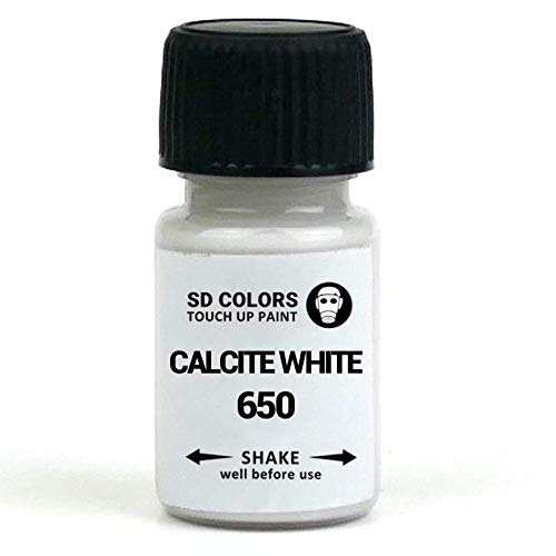 SD COLORS Pintura para retocar Calcita White 650 de 5 ml para reparación de arañazos, color blanco calcita 650 (solo pintura)