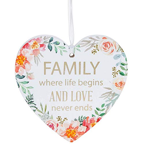 Shudehill Placa Colgante con diseño de Familia Donde la Vida Comienza y el Amor Nunca Termina