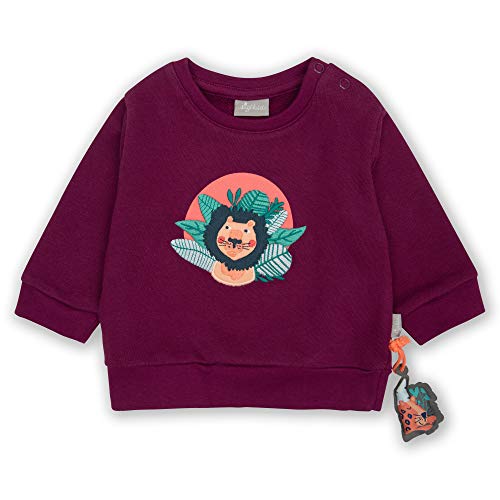 Sigikid Baby-Mädchen Sweatshirt aus Bio-Baumwolle für Kinder Sudadera para bebé niña de algodón orgánico para niños, Lila/Jungle, 3 años para Bebés