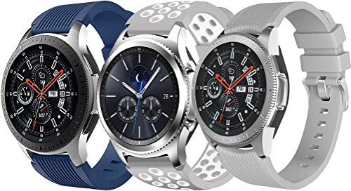 Simpleas Correa de Reloj Compatible con Garmin Vivoactive 4 (45MM) / Legacy Saga Darth Vader (45MM) / Legacy Hero First Avenger (45MM), Silicona Banda de Reemplazo Pulsera (22mm, 3PCS D)