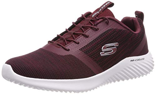 Skechers Bounder, Zapatillas Hombre, Negro (Burg Black Mesh/PU/Black Trim), 41.5 EU