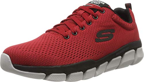 Skechers Skech-Flex 3.0-Verko, Zapatillas Hombre, Multicolor (RDBK Black Engineered Mesh/Black Trim), 43 EU