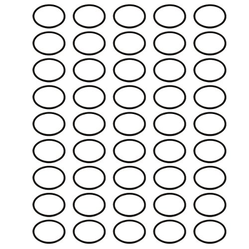 sourcing map 45 piezas Junta tórica sello de aceite Juntas negro Tamaño 25mm x 1,5mm Mecánica de goma