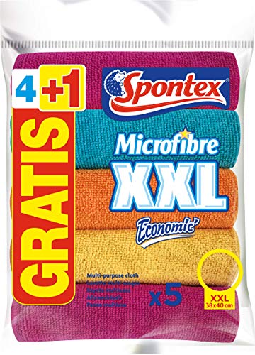 SPONTEX bayeta microfibra tamaño 38 x 40 cm lote 4 uds