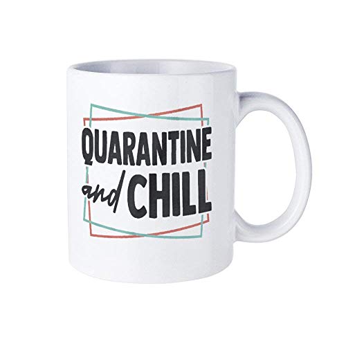 Sudadera, sudadera, sudadera para mujer 2021, sudadera de cuarentena, sudadera retro taza de café, quarantine Chill Social Distancing 11 oz taza de cerámica taza de bebida de té para el hogar y la ofi