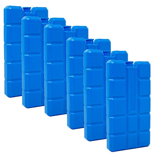 ToCi Paquetes de hielo cada 200 ml | Elementos de enfriamiento para la bolsa o caja de refrigeración, azul, 6 (EU)