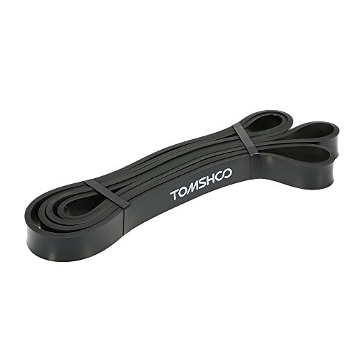 TOMSHOO Bandas Elásticas 208cm Banda Resistencia para Ejercicio Yoga Fitness Pilates o Terapia Física（Negro）