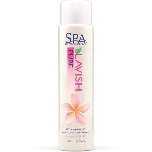 TROPICLEAN SPA by Pure Shampoo para Mascotas – Hipoalergénico – para Piel Sensible, sin desgarros, para Perros y Gatos; Respetuoso con el Medio Ambiente, sin crueldad – enriquecida con Avena, 473 ml