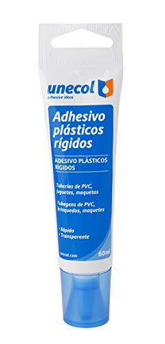 Unecol 2209 Adhesivo rígidos (Tubo de plástico con Colgador), Transparente, 60 ml