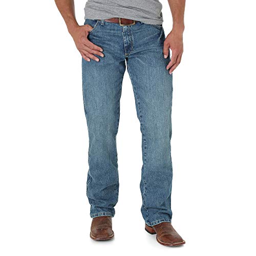 Wrangler Mens Retro Slim Fit Boot Cut Jean, Worn In, 30x32