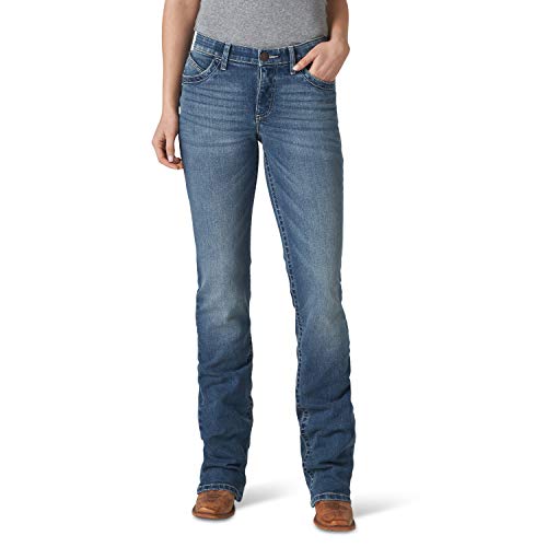 Wrangler Women's Willow Mid Rise Boot Cut Ultimate Riding Jean, Anna, 7W x 32L