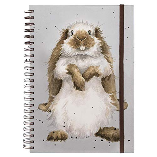 Wrendale Designs Cuaderno grande A4 con parte trasera dura – Earisistible Rabbit