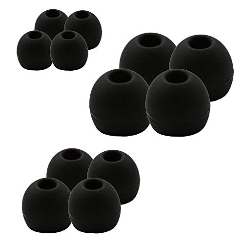 Xcessor, de Repuesto Silicona Almohadillas para Auriculares in-Ear, 6 Pares (12 Unidades) Compatible con la mayoría de los Auriculares in-Ear Marcas.Tamaño: S/M/L Negro