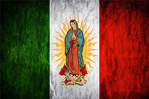 YANCONG Puzles Adulto De 1500 Piezas, Bandera Italiana con Virgen María