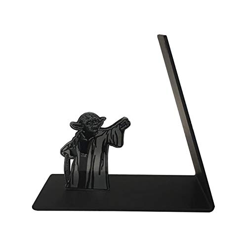 Yipianyun Bookends, Sookends Creative Star Wars Metal Desk Stand Sookends Titular Decoración Oficina Suministros Escolares Suministros Papelería Regalo Estudiante Escritorio Accesorios Bandeja,Negro