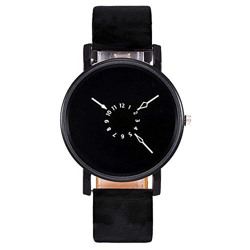 Yivise Reloj de Pulsera Casual para Mujer Reloj de Banda de Cuero con Banda de Cuarzo analógica Simple Relojes para Estudiantes(A)